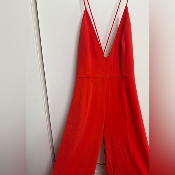 Elegant Red Jumpsuit - Picture 9 of 11